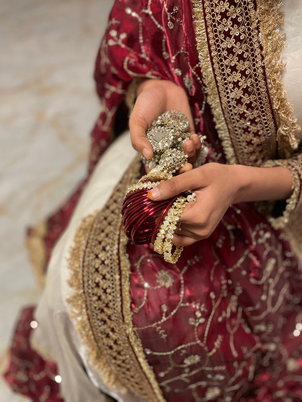 MOST VIRAL MAROON AND WHITE ANARKALI