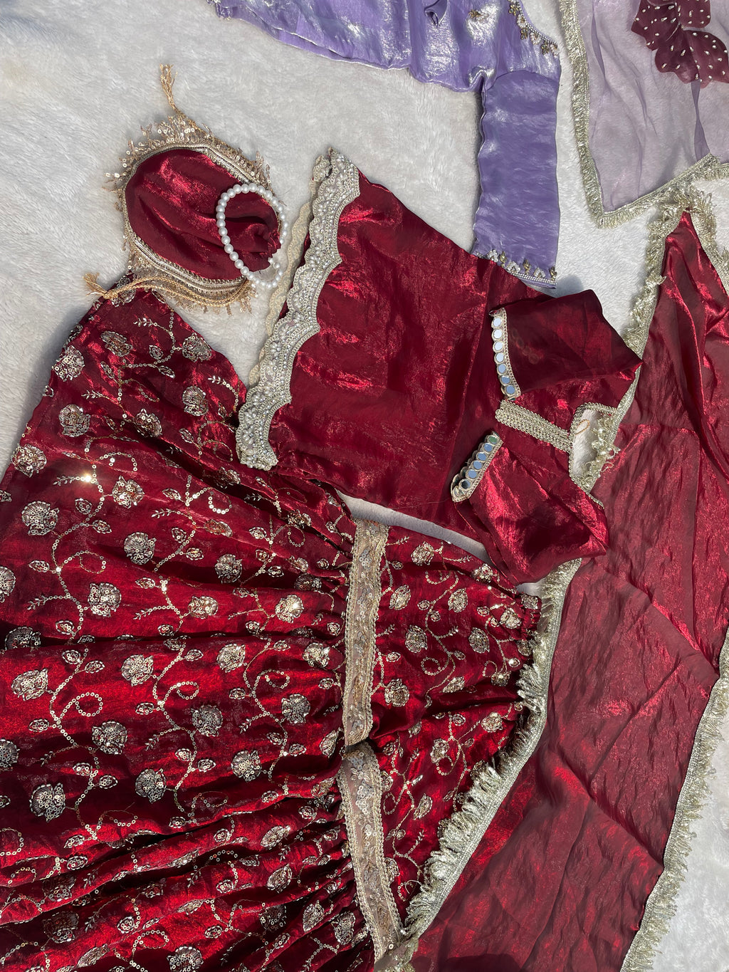 Maroon baby garara