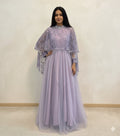 Lavender cape gown