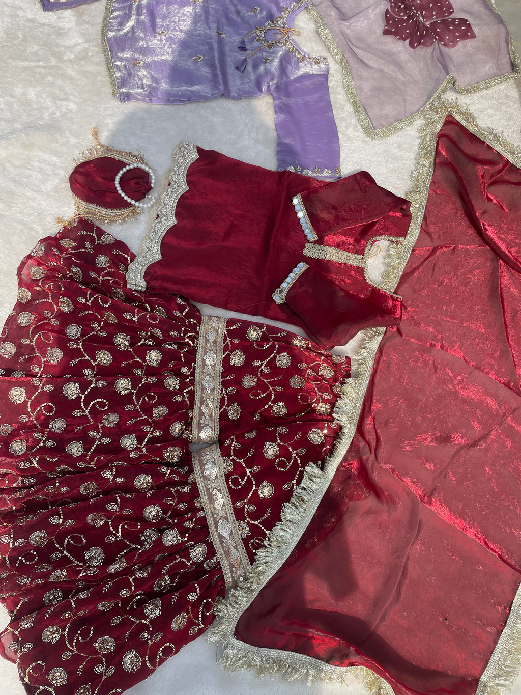Maroon baby garara