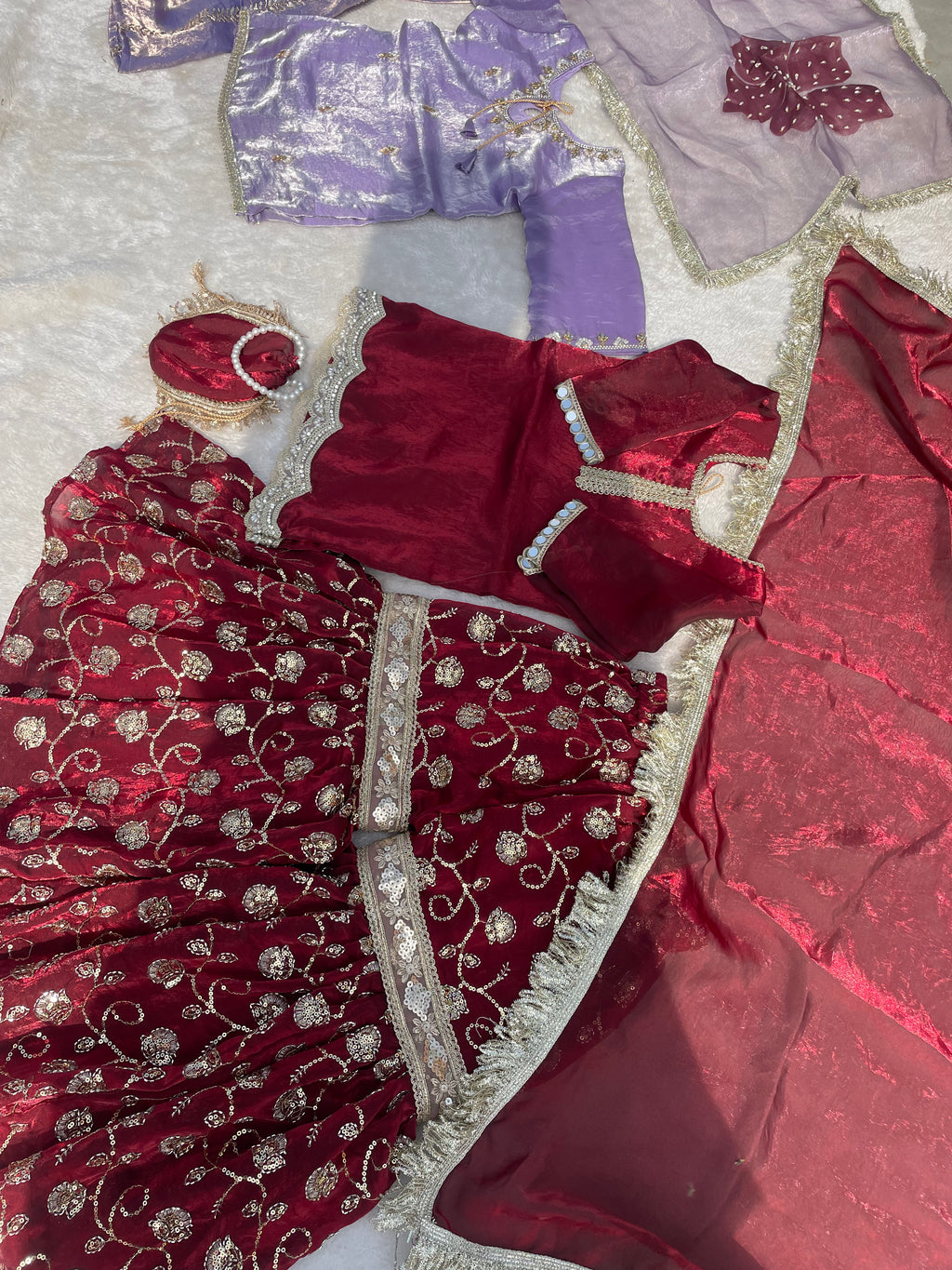 Maroon baby garara