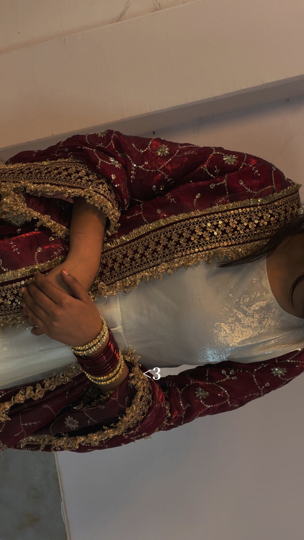 MOST VIRAL MAROON AND WHITE ANARKALI
